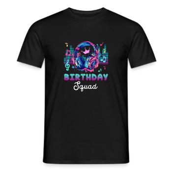 Mélomane, anniversaire, équipe, fête, amusant, graphique - T-shirt homme - noir - Devant - AI Model Male 178 light (178cm)