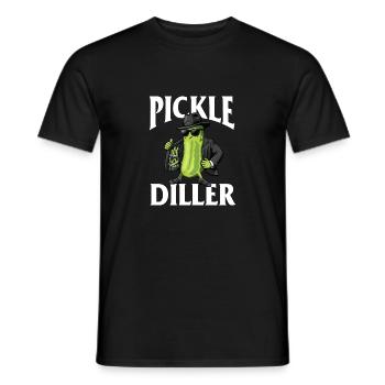 Pickle Diller - Cadeau drôle d’amateur de cornichons à l’aneth - T-shirt homme - noir - Devant - AI Model Male 178 light (178cm)