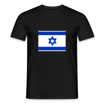 Etudes du drapeau d’Israël - T-shirt homme - noir - Devant - AI Model Male 178 light (178cm)