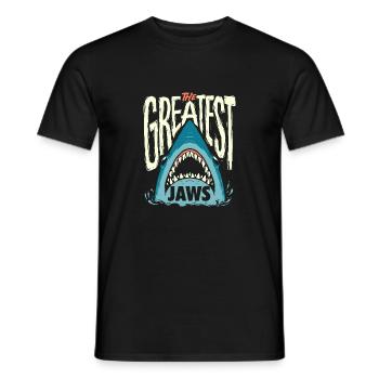 The Greatest Jaws - Shark Lover Marine Biologist - Men's T-Shirt - black - Front - AI Model Male 178 light (178cm)