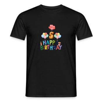 Joyeux anniversaire 5e anniversaire - T-shirt homme - noir - Devant - AI Model Male 178 light (178cm)