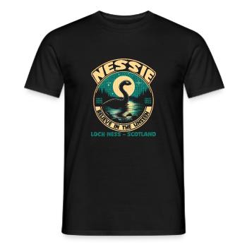 Loch Ness Monster 1933 Legendäres Kryptid Schottland - Männer T-Shirt - Schwarz - Vorne - AI Model Male 178 light (178cm)