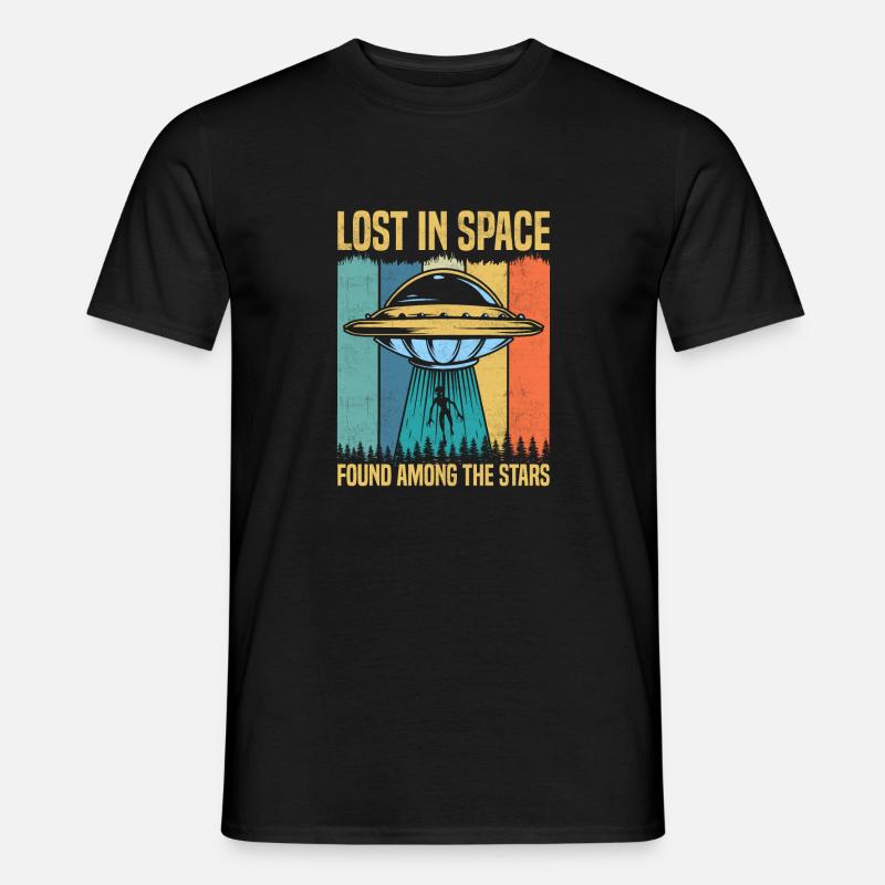 Lost in space Alien Design - Männer T-Shirt - Schwarz