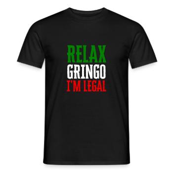Relax Gringo Je suis légal Drôle d’immigration - T-shirt homme - noir - Devant - AI Model Male 178 light (178cm)