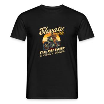 Élevez-vous à chaque moto motard - T-shirt homme - noir - Devant - AI Model Male 178 light (178cm)