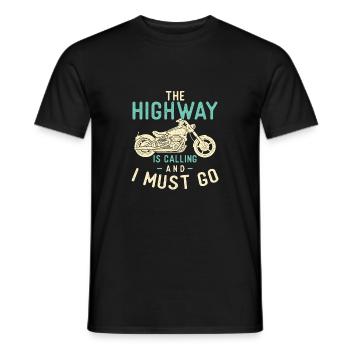 L’autoroute m’appelle et je dois y aller à vélo - T-shirt homme - noir - Devant - AI Model Male 178 light (178cm)