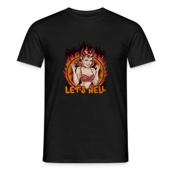 Amerikanisches Pin Up Helle, Halloween - Männer T-Shirt - Schwarz - Vorne - AI Model Male 178 light (178cm)