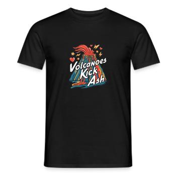 Volcano – Ash, Lava and Fire - Men's T-Shirt - black - Front - AI Model Male 178 light (178cm)