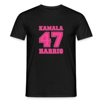 Kamala Harris, 47e présidente des États-Unis - T-shirt homme - noir - Devant - AI Model Male 178 light (178cm)