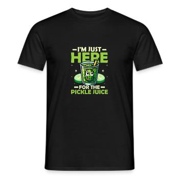 I'm Just Here For The Pickle Juice Pickle Vegan Cu - Männer T-Shirt - Schwarz - Vorne - AI Model Male 178 light (178cm)