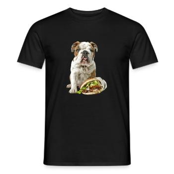 Amerikanische Bulldogge - Männer T-Shirt - Schwarz - Vorne - AI Model Male 178 light (178cm)