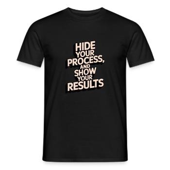 ZEIGEN SIE IHRE ERGEBNISSE - Männer T-Shirt - Schwarz - Vorne - AI Model Male 178 light (178cm)