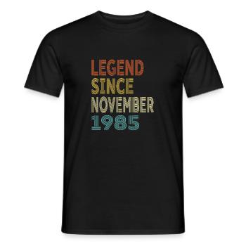 Vintage Légende Depuis Novembre 1985, 39ème anniversaire - T-shirt homme - noir - Devant - AI Model Male 178 light (178cm)