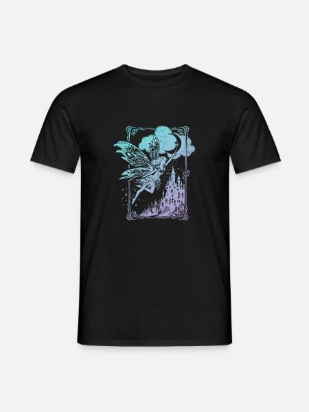 Fee im Scherenschnitt Vintage Look - Männer T-Shirt - Schwarz