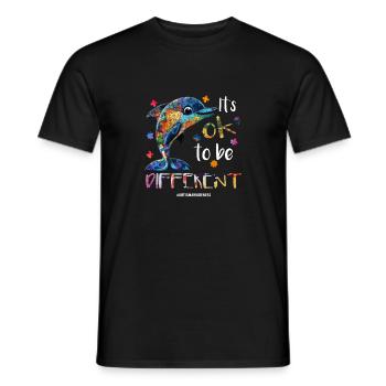 It's ok to be different – autism - Men's T-Shirt - black - Front - AI Model Male 178 light (178cm)