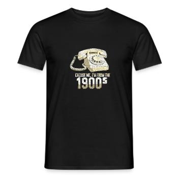 Cadran de téléphone disant idée cadeau drôle - T-shirt homme - noir - Devant - AI Model Male 178 light (178cm)