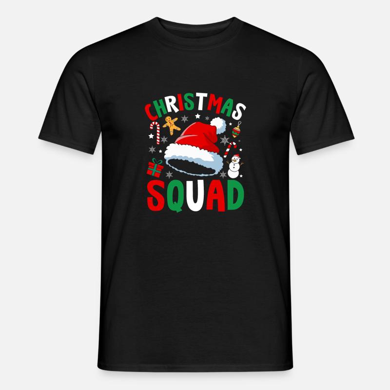 Christmas Squad Elf Santa - Männer T-Shirt - Schwarz