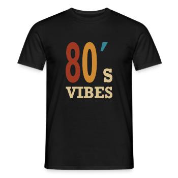 80er Jahre Party Geschenk - Männer T-Shirt - Schwarz - Vorne - AI Model Male 178 light (178cm)