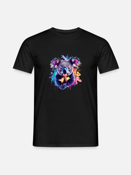 Koala - Männer T-Shirt - Schwarz
