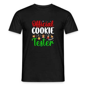 Official Cookie Tester Sweets Christmas - Men's T-Shirt - black - Front - AI Model Male 178 light (178cm)