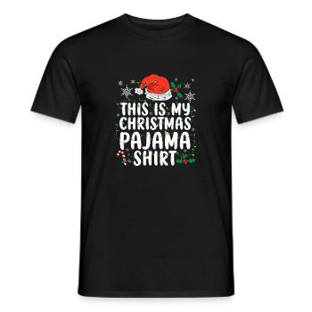 This Is My Christmas Pajama Shirt Santa Nap Sleep - Men's T-Shirt - black - Front - AI Model Male 178 light (178cm)
