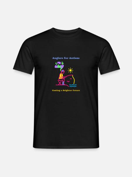 Angler für Autismus sorgen für eine bessere Zukunft - Männer T-Shirt - Schwarz