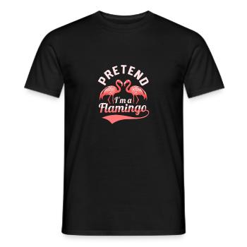 Faites semblant d’être un flamant rose mignon - T-shirt homme - noir - Devant - AI Model Male 178 light (178cm)