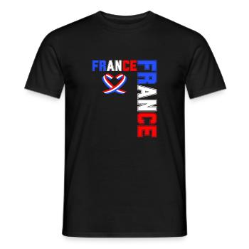 drapeau france cadeau, cadeau france drapeau - T-shirt homme - noir - Devant - AI Model Male 178 light (178cm)