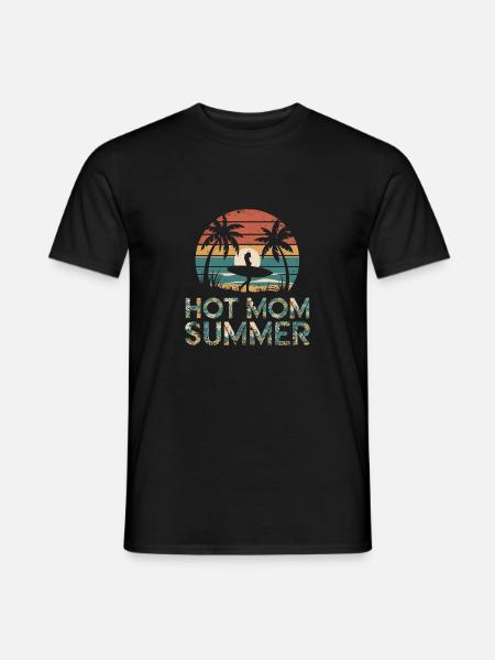 Hot Mom Summer - Surf - Men's T-Shirt - black