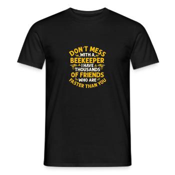 Don't Mess With A Beekeeper Apiarist Beekeeping - Männer T-Shirt - Schwarz - Vorne - AI Model Male 178 light (178cm)
