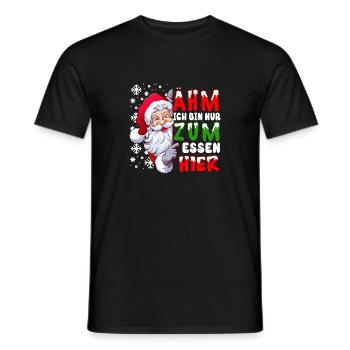 I'm just here to eat Christmas Men - Men's T-Shirt - black - Front - AI Model Male 178 light (178cm)