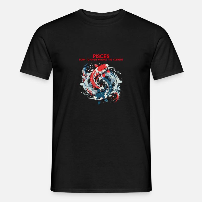 Fische Design - Männer T-Shirt - Schwarz