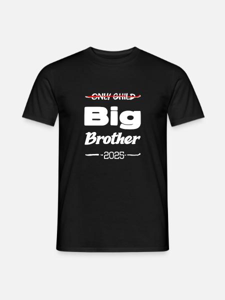 Only child big brother 2025 - Men's T-Shirt - black