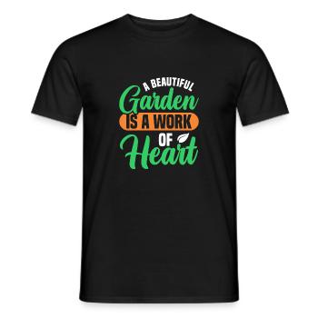Ein Schöner Garten Ist Ein Werk Des Herzens - Männer T-Shirt - Schwarz - Vorne - AI Model Male 178 light (178cm)