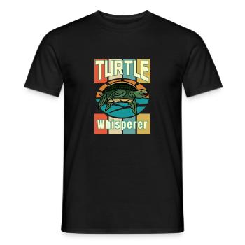 Turtle Whisperer, Animal Lover, Turtle - Men's T-Shirt - black - Front - AI Model Male 178 light (178cm)