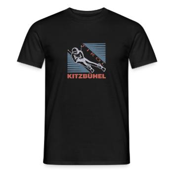 Kitzbühel Skifahren Tirol Design Kitzbühel Skiing - Men's T-Shirt - black - Front - AI Model Male 178 light (178cm)
