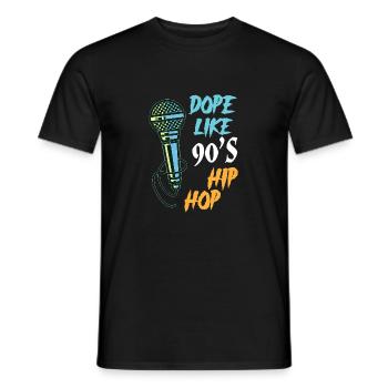 Hip Hop Mikrofon - Männer T-Shirt - Schwarz - Vorne - AI Model Male 178 light (178cm)