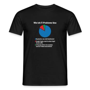 Wie Ich IT Probleme Löse PC Nerd Lustiges Geschenk - Männer T-Shirt - Schwarz - Vorne - AI Model Male 178 light (178cm)