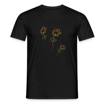 Leas Flowers - Männer T-Shirt - Schwarz - Vorne - AI Model Male 178 light (178cm)