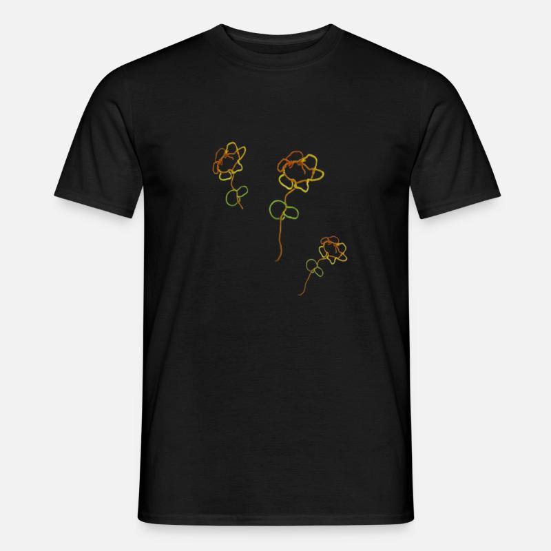 Leas Flowers - Männer T-Shirt - Schwarz