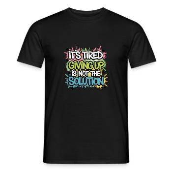 N’ABANDONNEZ JAMAIS - T-shirt homme - noir - Devant - AI Model Male 178 light (178cm)
