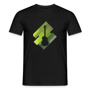 Elektrogitarre Hardrock Gitarrist - Männer T-Shirt - Schwarz - Vorne - AI Model Male 178 light (178cm)