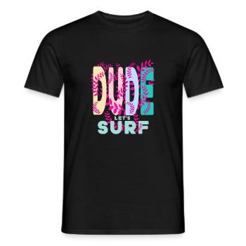 Dude - Men's T-Shirt - black - Front - AI Model Male 178 light (178cm)