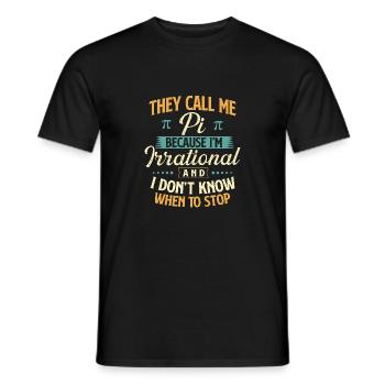 Ils m’appellent Pi - Citation mathématique amusante Pi Day - T-shirt homme - noir - Devant - AI Model Male 178 light (178cm)