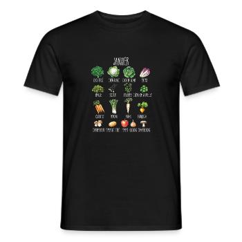 January Pasting of seasonal fruits and vegetables - Men's T-Shirt - black - Front - AI Model Male 178 light (178cm)