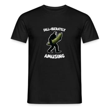 Dill-iberately amusing. Pickle Dill Bigfoot Sasqua - Männer T-Shirt - Schwarz - Vorne - AI Model Male 178 light (178cm)