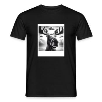 orignal drôle selfie graphique avec des ovnis extraterrestres étranges - T-shirt homme - noir - Devant - AI Model Male 178 light (178cm)
