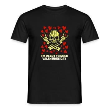 xoxo love you amore Blumen Frauen Valentinstag 14 - Männer T-Shirt - Schwarz - Vorne - AI Model Male 178 light (178cm)