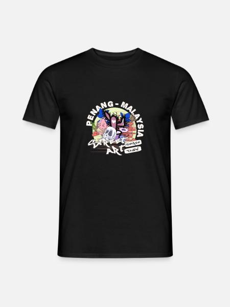 Mural in Penang - Men's T-Shirt - black