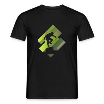 Parkour Acrobatics Stuntman - Men's T-Shirt - black - Front - AI Model Male 178 light (178cm)